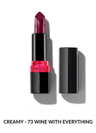 Увлажняющая кремовая губная помада avon "ультра" винный wine with everything