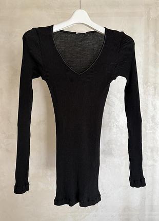Жіночий лонгслів, чорний, intimissimi, розмір s/m
