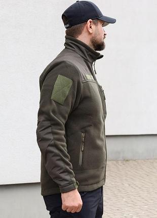 Флисовая кофта smilo simple, олива, m 2