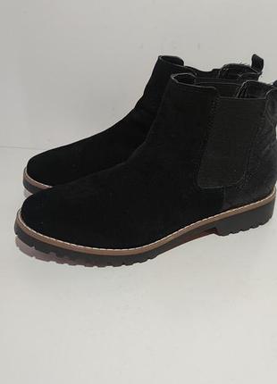 Замшевые женские ботинки walkx черные демисезон размер 40