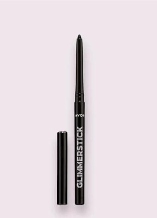 Карандаш для макияжа глаз avon glimmerstick оттенок blacked black чернее черного