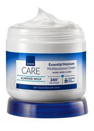 Многофункциональный увлажняющий крем 3-в-1 для лица, рук и тела avon care almond milk essential mouisture multipurpose cream