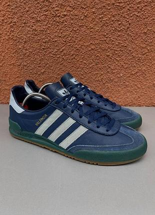 Оригінальні чоловічі шкіряні стильні кросівки adidas valencia 39-40 розмір 25 см синього кольору