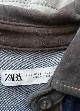 Джинсова рубашка zara 4