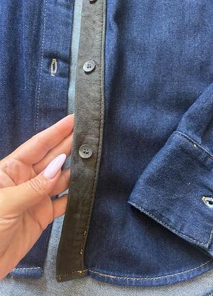 Джинсова рубашка zara 5