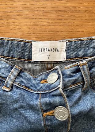Джинсова спідниця terranova, міні, l 4