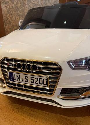 Дитячий електромобіль audi s5, білий, з пультом