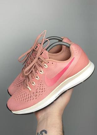Оригінальні бігові кросівки nike air zoom pegasus 34 рожеві 38.5 р. 24.5 см