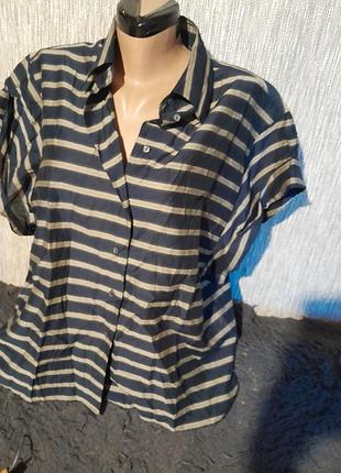 Классная блуза, рубашка massimo dutti,размер42 шелк, хлопок.