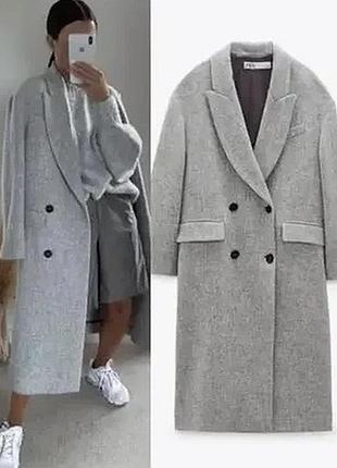 Zara manteco в наявності пальто вовна ліоцел