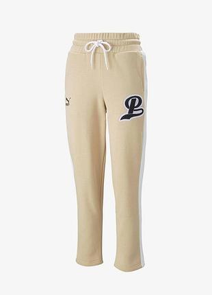 Спортивні штани жіночі puma team sweatpants s бежеві