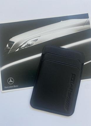 Новый магнитный кожаный картхолдер кошелек mercedes-amg (magsafe) original