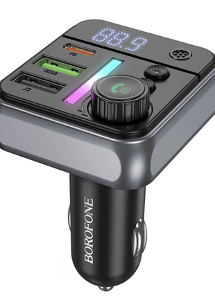 Азп з fm-модулятором borofone bc50 ascenso pd20w+qc3.0 car bt fm transmitter black b2b