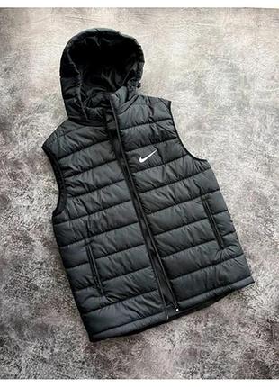 Жилетка nike плащівка не продувається,синтепон 200,туреччина,капюшон знімається