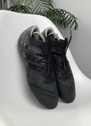 Оригінальні футбольні бутси adidas nemeziz чорні 46 р. 29.5 см