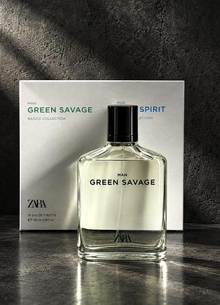 Zara туалетна вода для чоловіків green savage, 100 мл
