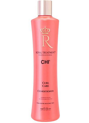 Кондиционер для увлажнения и четкости локонов curl care conditioner royal treatment chi, 355 мл