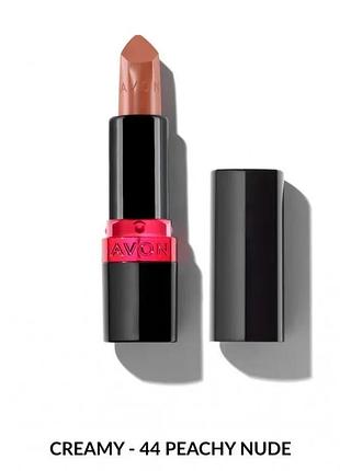 Зволожувальна кремова губна помада avon "ультра" peachy nude персиковий нюд