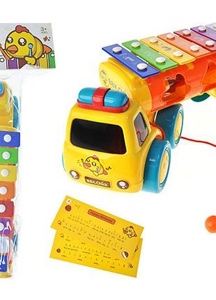 Ксилофон 2006-1 "машинка" в кульку р.36.5x22см yg toys