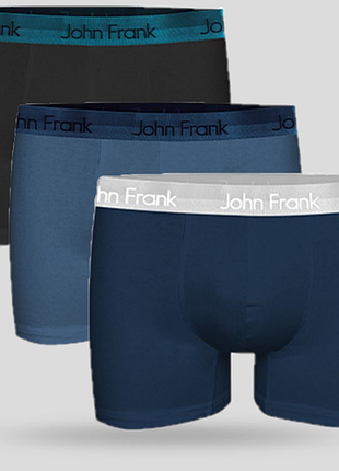 Набор трусов боксеров для мужчин john frank jf3bpb01 3 шт в подарочной упаковке, турецкое нижнее белье хлопок