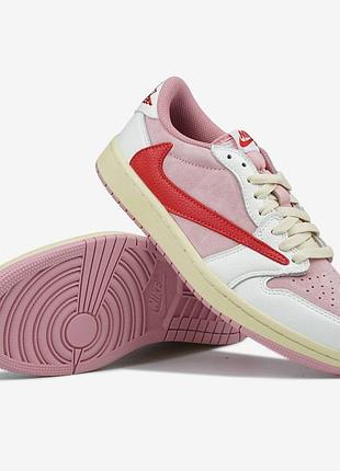 Jorgan 1 low x travis scott sail tropical pink