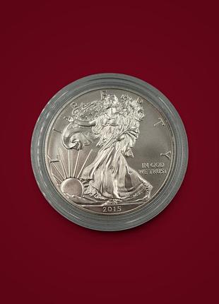 Срібна монета «american eagle». сша, 2015 4
