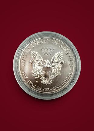 Срібна монета «american eagle». сша, 2015 5