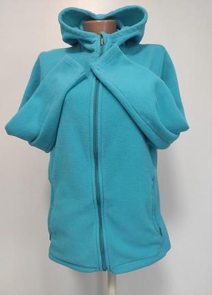 Женская флисовая кофта с капюшоном l/xl ог 114-120см