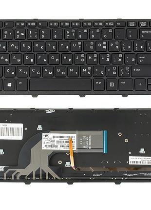Клавиатура для ноутбука hp (probook: 430 g2, 440 g2) rus, black, подсветка клавиш
