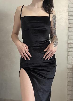 Велюрова сукня