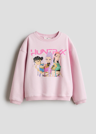 Свитер h&amp;m с принтом охотники на демонах k-pop 1975op demon hunters
