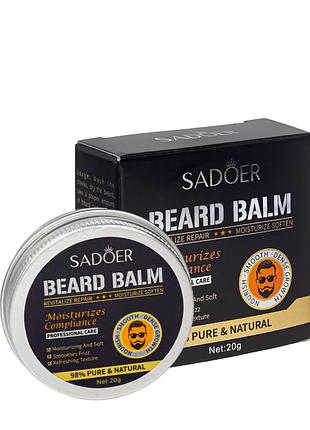 Бальзам для смягчения и укладки бороды sadoer beard balm professional care 20 г sd32452 daily skin care