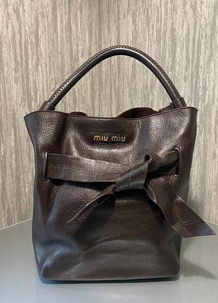Вінтажна шкіряна сумка miu miu ✨