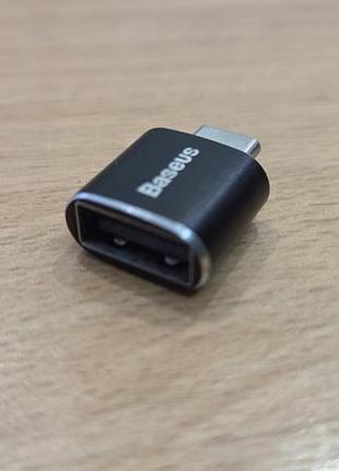 Переходник - адаптер baseus usb type a - usb type c 2