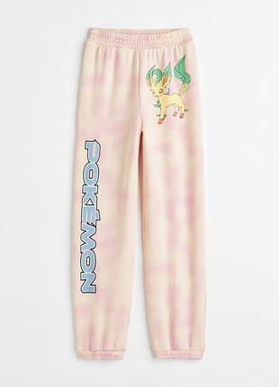 Спортивні штани джогери h&m pokémon (принт leafeon), оригінал