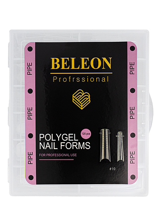 Верхні форми для нарощування нігтів beleon pipe № 10(120шт/уп.) daily skin care