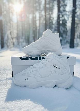 Зимние женские кроссовки adidas/белоснежные зимние ботинки адидас