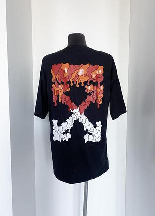 Футболка l off white чорна 100 % котон