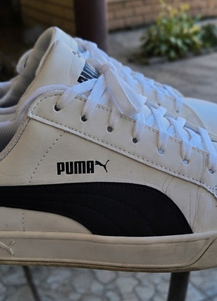 Чоловічі кеди puma білі з чорною смугою, eu 43, 28 см