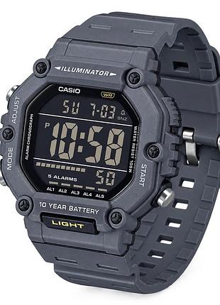 Чоловічий годинник casio ae-1600h-8b з багатофункціональним цифровим дисплеєм та світовим часом