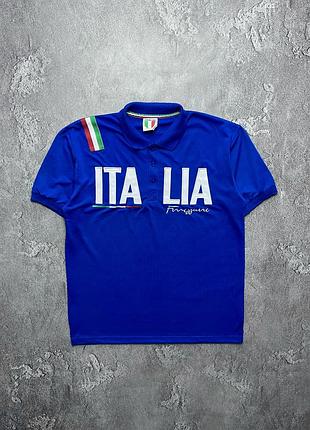 Vintage винтажная футболка поло italia италия big logo size xl размер хл