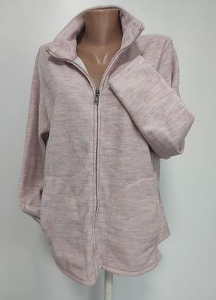 Женская флисовая кофта на молнии l/xl ог 120-124 см