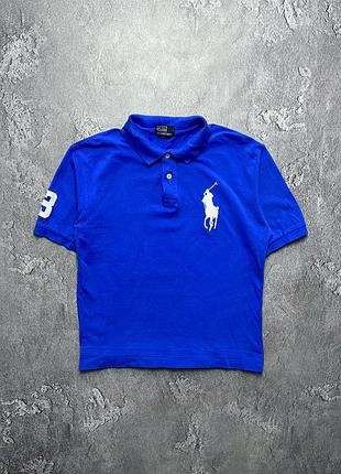 Vintage винтажная футболка поло polo ralph lauren #3 поло ральф лаурен big pony chief keef чиф киф size l