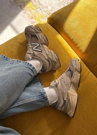New balance 9060 beige brown blue 2
