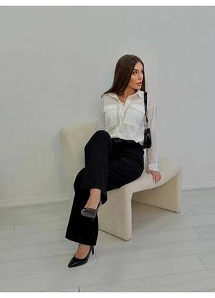 Мікровельветові жіночі штани палаццо.