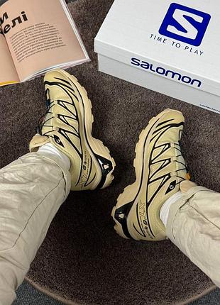 Salomon xt-6 gore-tex beige&amp;black 4