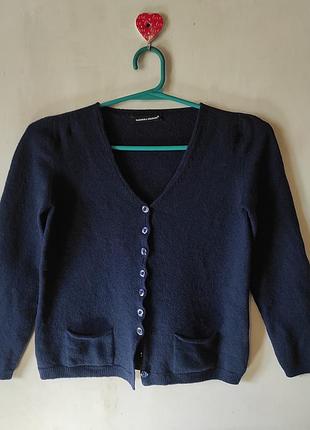Женский кардиган eleonora delbono 100% шерсть, xl по бирке, фактически s-m