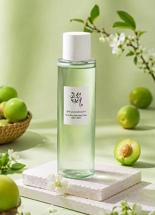 Освіжаючий тонік зелена слива beauty of joseon green plum refreshing toner aha + bha, 150 мл