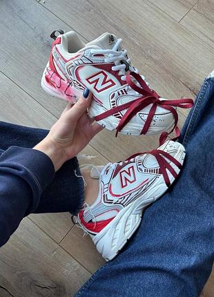 New balance 530 custom blood white 3