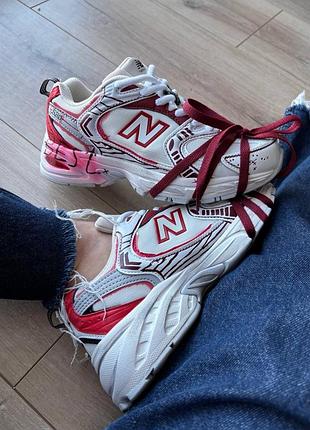 New balance 530 custom blood white